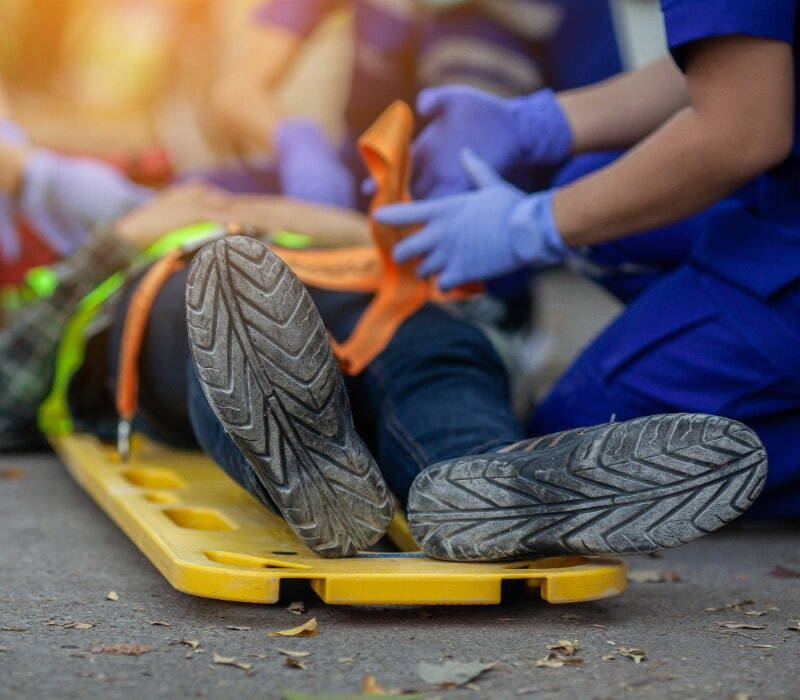 Trauma Workshop patient being cared for